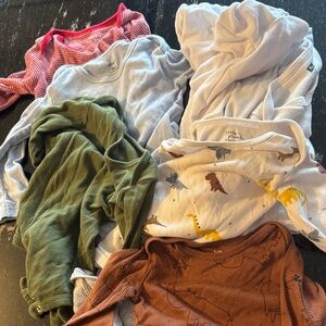 Kids Long Sleeve Dinosaur and Striped Tees